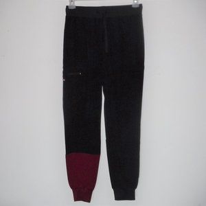 NWT Pledge 5 Black Burgundy Colorblock Jogger Scrub Nursing Medical Pants sz M